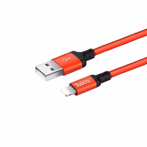 USB cable Hoco X14 Lightning red-black 1.0m