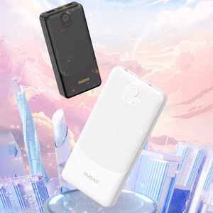 Dudao K10 10000mAh 2.4A portatīvais lādētājs ar 2 × USB-A pieslēgvietām – balts
