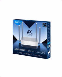 Cudy WR3000S bezvadu maršrutētājs Gigabit Ethernet divjoslu (2.4 GHz / 5 GHz)