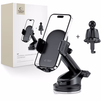 Tech-Protect V7 automašīnas tālruņa turētājs paneļa / gaisa ventilācijas režģim - melns