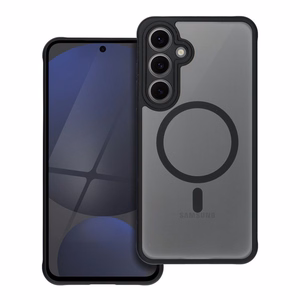 FULL MATTE MAG COVER viedtālruņa apvalks, saderīgs ar MagSafe, paredzēts SAMSUNG S24 FE melns