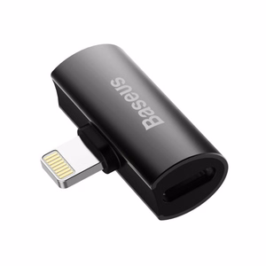 Adapteris Baseus L46 melns (ieeja Lightning / izeja 2x Lightning)