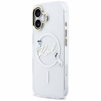 Karl Lagerfeld IML Choupettes Karl Script Logo MagSafe iPhone 17 Maciņš - Clear