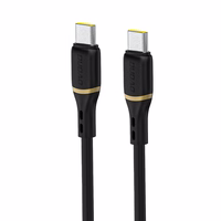Dudao L25C USB-C Kabelis 1m 60W with Soft Silicone Braid - Melns