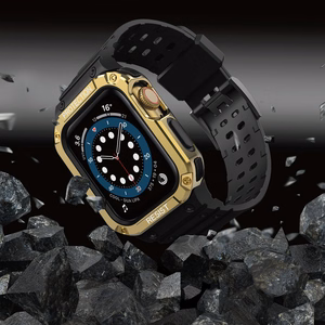 Protect siksniņa Apple Watch 38/40/41mm bruņots apvalks siksniņa - melns, zelta
