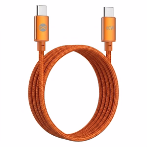 Forever Saffron kabelis USB-C - USB-C 1,0 m 60W oranžs