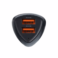 FORCELL F-ENERGY Carbon CC50-2A automašīnas lādētājs 2 x USB A QC3.0 3A 36W melns