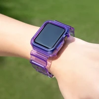 Silikona aproce siksniņa apvalks siksniņa gaismas komplekts Apple Watch 42mm - violets