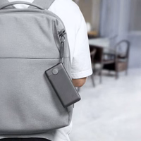 Power Bank Veger "W1116" melns 10000mAh (PD / QC3.0) + integrēts 3in1 kabelis