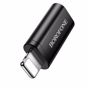 Borofone adapteris BV26A - Type C uz Lightning - melns