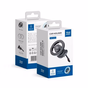 BLUE STAR magnētiskais automobiļa turētājs gaisa ventilācijai saderīgs ar MagSafe SMART LOCK X1 melns