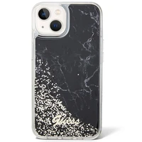 Guess Liquid Glitter Marble viedtālruņa apvalks iPhone 14 - melns