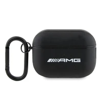 AMG AMAP2SLWK AirPods Pro 2 (2022/2023) apvalks melns/melns Ādas balts logotips