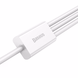 USB kabelis Baseus 3in1 Superior balts 150cm (līdz 3.5A)