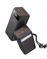 VEGER Portatīvais lādētājs 50000 mAh PD QC3.0 5A 22,5W Tank Lite (W5001) melns