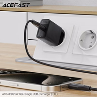 Acefast A104 tīkla lādētājs GaN USB-C PD SFC 25W - melns