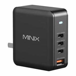 Minix P165 GaN sienas lādētājs ar 3x USB-C un 1x USB-A portiem