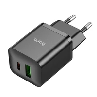 Lādētājs Hoco N28 20W USB-C/USB-A melns