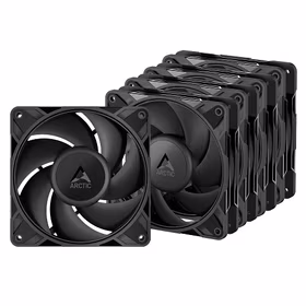 ARCTIC P12 PRO PWM PST High-Performance Fans x5, 4-pin, 120mm, melns