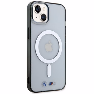 BMW Sudraba Gredzens MagSafe apvalks iPhone 14 Plus - caurspīdīgs