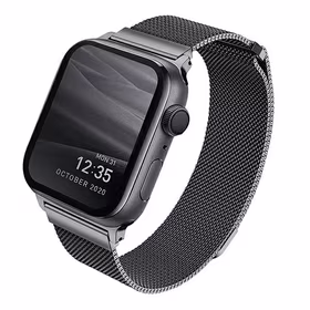 Uniq Dante Stainless Steel siksniņa Apple Watch 1/2/3/4/5/6/7/8/SE/SE2 38/40/41mm - grafīta