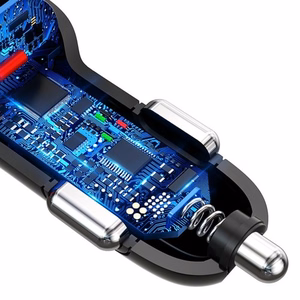 Automašīnas lādētājs Dudao R7S QC3.0 Quick Charge 18W melns (porti: 3xUSB)