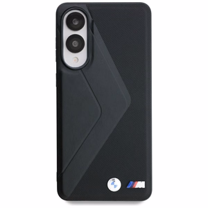 Чехол BMW Leather Oversized Stripes MagSafe для Samsung Galaxy S25 Edge - чёрный