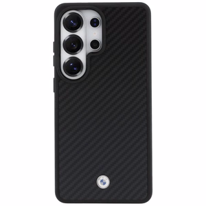 BMW Sign Magnetic Carbon Fiber MagSafe maciņš priekš Samsung Galaxy S26 Ultra melns