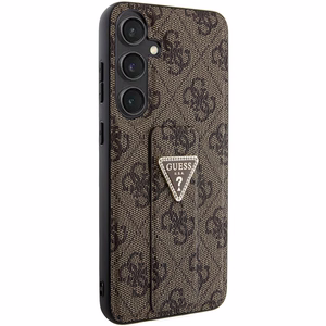 Guess GUHCS24SPGS4TDW S24 S921 brūns/brūns ciets apvalks Grip Stand 4G Triangle Strass