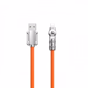 Dudao L24AL USB-A - Lightning угловой кабель с поворотом 180° 30W 1m - оранжевый