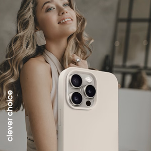 Crong Color Cover Magnetic MagSafe vāciņš ierīcei iPhone 15 Pro Max, akmens bēšs
