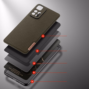 Dux Ducis Fino viedtālruņa apvalks pārklāts ar neilona materiālu Poco M4 Pro 5G zaļa