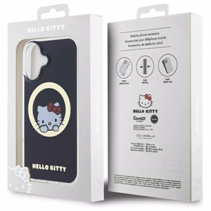 Hello Kitty IML Saldā kaķenīte magnētiskais iPhone 16 viedtālruņa apvalks - melns
