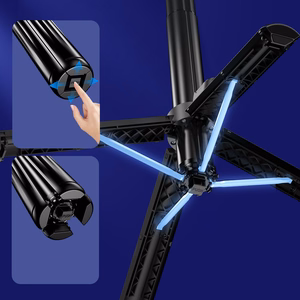 Blavec pašbildes nūja alumīnija Fusion P-10 gimbal statīvs + tālvadības pults 1 metrs (SSFP10G-TRB10) melns