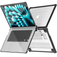 Tech-Protect SmartShell Pro apvalks MacBook Air 15" 2023-2025 M2 / M3 / M4 - caurspīdīgs un melns