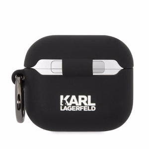 Чехол Karl Lagerfeld Silicone Karl Head 3D для AirPods 3 — чёрный