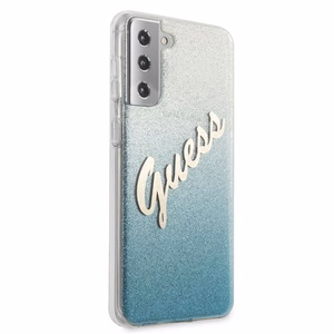 Guess GUHCS21MPCUGLSBL S21+ G996 zils/zils cietais apvalks Mirdzošs Gradients Script