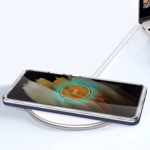 Clear 3in1 viedtālruņa apvalks Samsung Galaxy S23 Ultra silikona apvalks ar rāmi zils