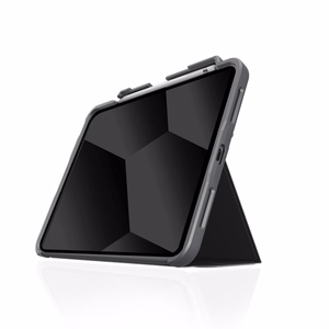 STM Dux Plus - izturīgs maciņš priekš iPad 11" (2025) / 10.9" (2022) MIL-STD-810G ar Apple Pencil turētāju (melns) EDU/COM versija