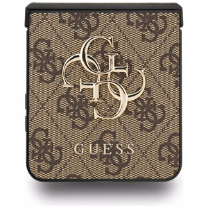 Guess Big 4G Logo Classic Logo viedtālruņa apvalks Samsung Galaxy Z Flip 7 - brūns