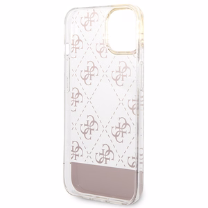 Guess GUHCP14MHG4MHP iPhone 14 Plus/ 15 Plus 6.7" rozā/rozā maciņš 4G Pattern Script