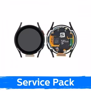 LCD displejs saderīgs ar Samsung R860 Watch 4 40mm ar rāmi / melns / (Service Pack)