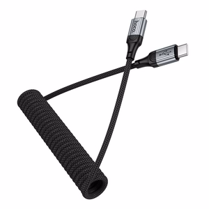 Kabelis USB C uz USB C Hoco PD 3A 1,5 m X121 melns
