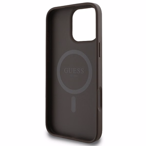 Guess 4G drukātās svītras magnētiskais viedtālruņa apvalks iPhone 16 Pro Max - brūns