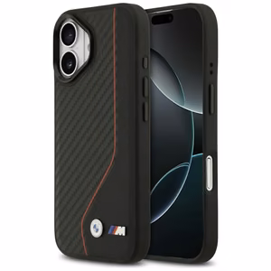 BMW M Carbon Line & Logo MagSafe viedtālruņa apvalks iPhone 17 - sarkans