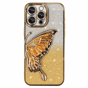 Tel Protect Butterfly ūdensizturīgs viedtālruņa apvalks iPhone 15 Pro Max - zeltains