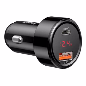 Baseus Magic automašīnas lādētājs USB + USB-C QC 4.0 PD 45W (melns)