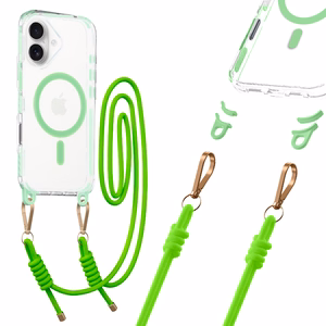 Tel Protect Strap Skaidrs viedtālruņa apvalks Iphone 17 zaļš