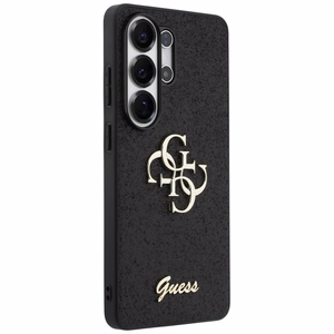 Guess maciņš Fixed Glitter Big 4G Metal Logo for Samsung Galaxy S26 Ultra melns