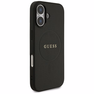 Guess Graudains Gredzens Magnētiskais viedtālruņa apvalks iPhone 17 - melns
